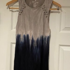 Tie-dyed American eagle tank size small